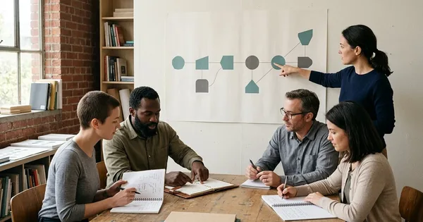 A group during a session — with the mentor’s support