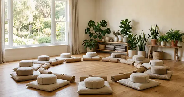 Illustration: a space prepared for a group session