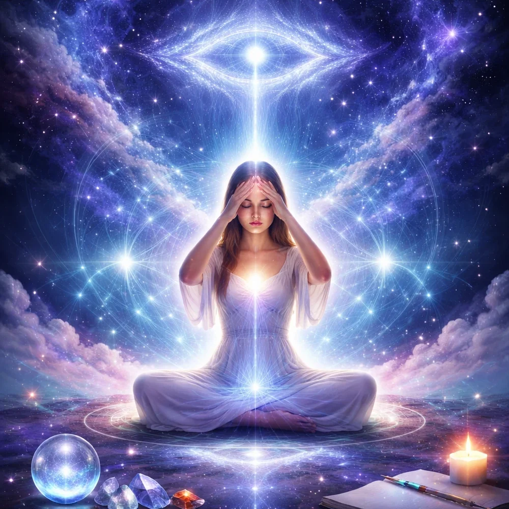 Groundwork with the frequencies — waves of light from a crystal